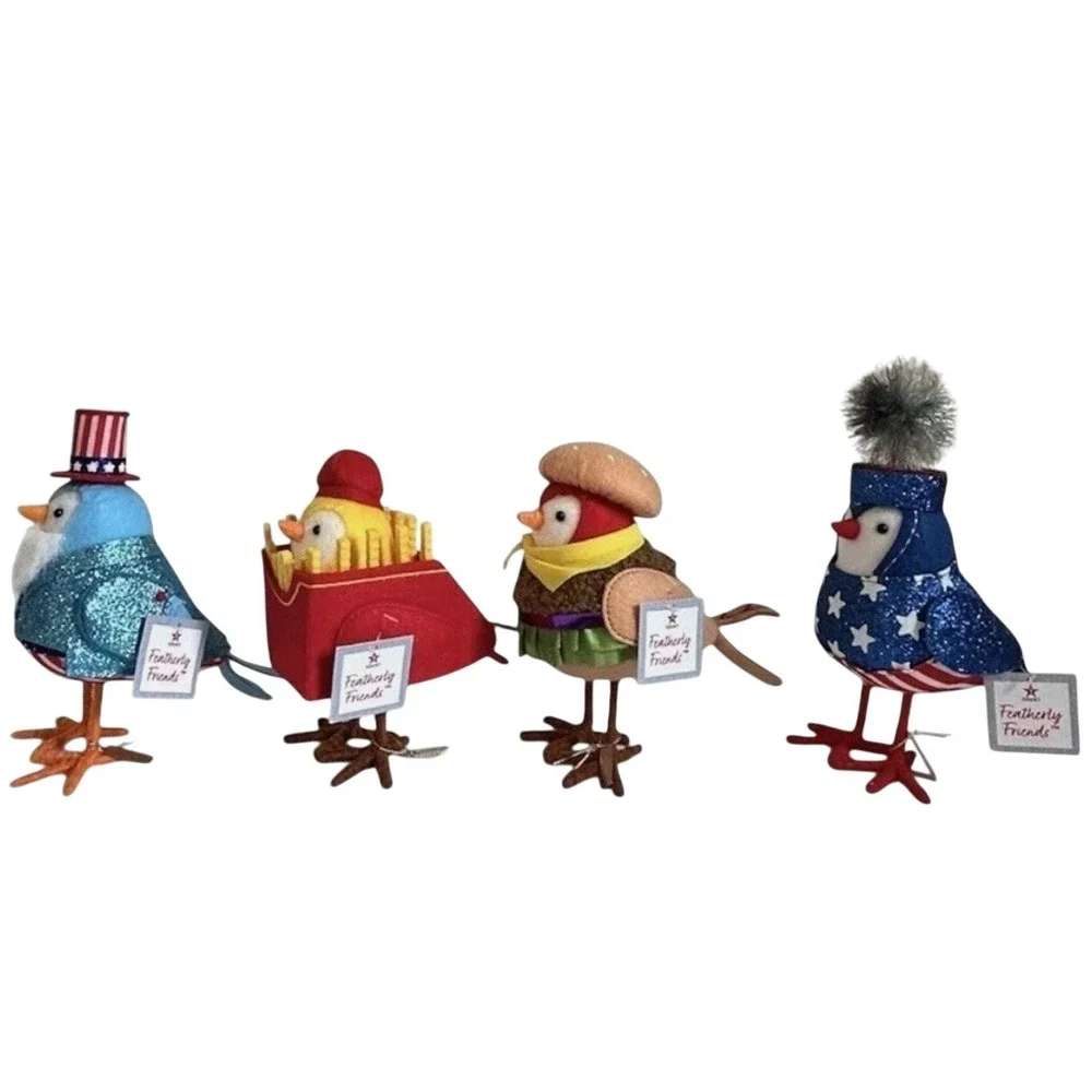 TARGET Sun‎ Squad Featherly Friends Birds Summer 2026 Patriotic Burger Fries Set